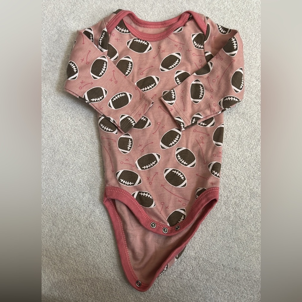 Football Patterned Kids Bodysuit